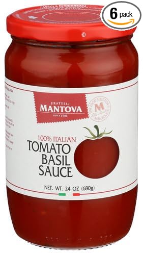 Mantova Basil Pasta Sauce 24 oz (Pack of 6)