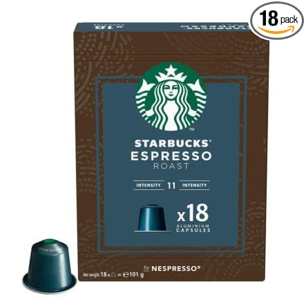 Starbucks Nespresso Pods Espresso Dark Roast 18 Capsules Original Line Machine Only