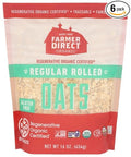 Farmer Direct Organic Rolled Oats Regular Roll 16 oz (Pack of 6)