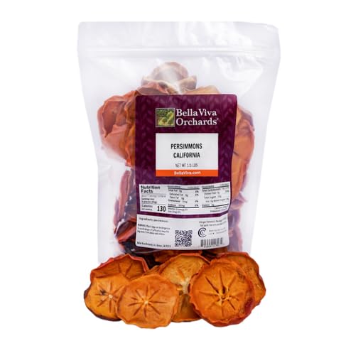 Natural Dried Persimmons from Bella Viva Orchards 1.5 Lb. Bag