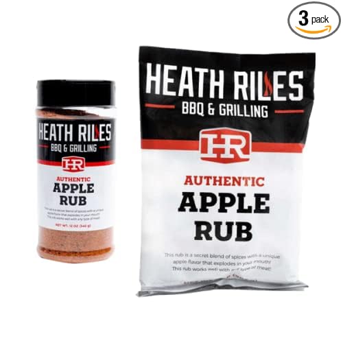 Heath Riles BBQ Apple Rub Combo with Refill Bag (1 Rub 1 Refill Bag) Competition Winning Products from Pitmaster Heath Riles
