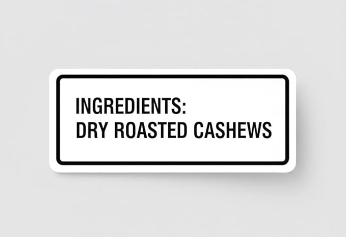 Dry Roasted Cashews W320 Unsalted Non-GMO Vegan Snack Bulk 25 lb (25 Pounds) Case for Baking Foodservice and Wholesale Use