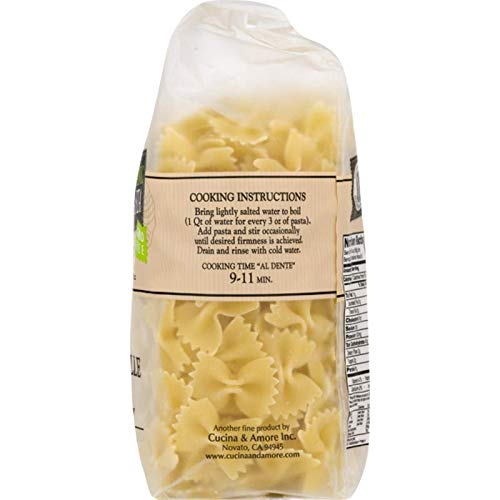 Organic Bronze-Cut Farfalle Pasta - 4 Pack