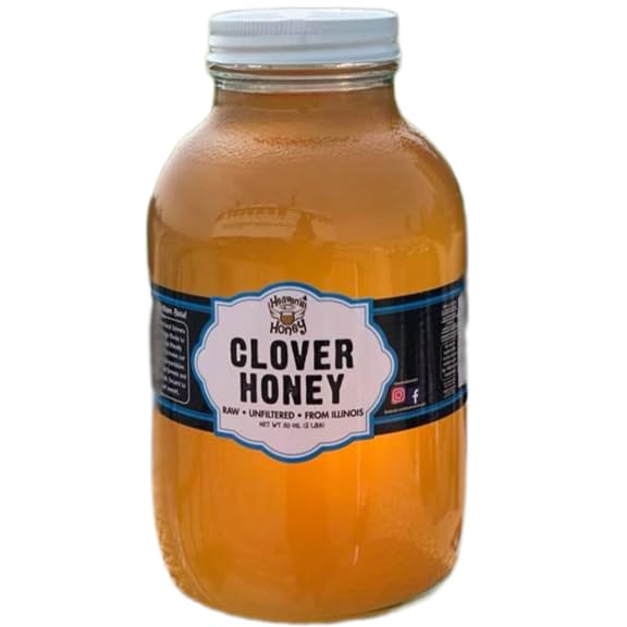Raw Pure Local Illinois Honey by Heavens Honey - Unfiltered US Grade A - 5 LB