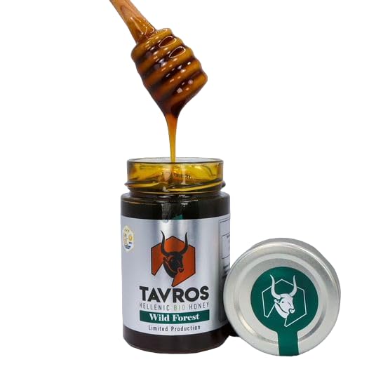 Wild Forest Premium Organic Honey 100% Raw Unheated (Wild Oak Heather Chestnut etc... A whole mountain in a Jar...) 440gr/15.51oz
