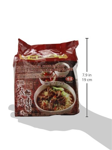 Ve Wong Instant Oriental Noodle Soup Artificial Hot Peppered Beef Flavor 14.2 Ounce