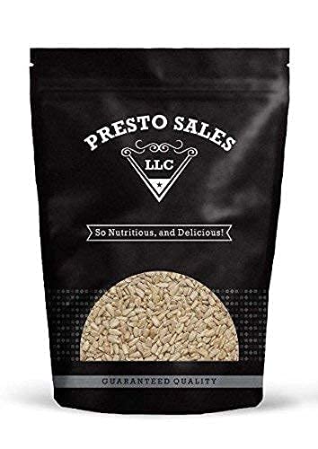 Sunflower Seeds Raw Shelled Crunchy Fresh Superfood Obsessive Snack Parties 1 Choice Premium Packed in a resealable 5 lbs. (80 oz.) pouch bag by Presto Sales LLC