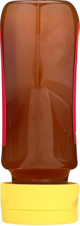 Heavenly Organics 100% Organic Raw Acacia Honey 6 Pack - Size 12Oz/Jar Lightly Filtered to Preserve Vitamins Minerals and Enzymes Made from Wild Beehives &amp Free Range Bees Dairy Nut Gluten Fr