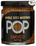 Pop Mustards Whole Seed Smoked 6 oz (Pack of 12)
