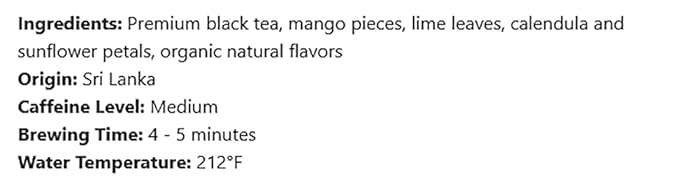 Elmwood Inn Fine Teas Mango Black Tea 16-Ounce Pouches
