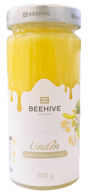 Honey Raw Linden Honey Organic Unfiltered Honey 100% Natural Honey Certified Organic Honey 14 oz Non - GMO Superfood Natural Products Monofloral &amp Wildflower Honey Honey by BEEHIVE