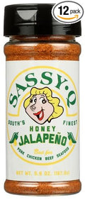 Sassy Q Condiment BBQ Honey Jalapeño Rub 5.9 oz (Pack of 12)