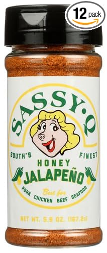Sassy Q Condiment BBQ Honey Jalapeño Rub 5.9 oz (Pack of 12)