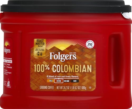 Folgers 100% Colombian Medium Roast Ground Coffee 24.2 Ounces