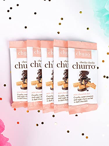 Chuao Chocolatier Cheeky Cheeky Churro Dark Chocolate Mini Bars | Gourmet Cinnamon Chocolate Artisan European No Preservatives | For Gift Baskets Christmas Valentines Day Gifts for Women Men Birt