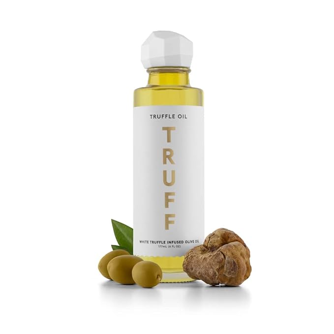 TRUFF White Truffle Oil - White Truffle Infused Olive Oil - Gourmet Dressing Seasoning Marinade or Drizzle Non-GMO Gluten-Free 6 fl.oz