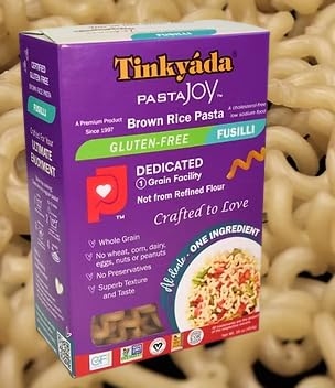 Tinkyada Gluten-Free Brown Rice Pasta Variety Pack 6 Pack – Spaghetti Spirals &amp Fusilli – Wheat-Free Pasta 16 oz Boxes