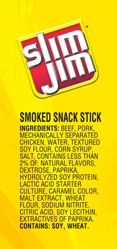 Slim Jim Original Smoked Snack Stick 2/$1.00 0.44-oz Count 100 (Pack of 1) - Jerkys