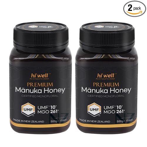 (Pack of 2) Hi Well Premium Manuka Honey Certified Monofloral UMF 10+ MGO 261+ 500g