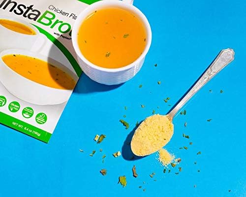 InstaBroth Bone Broth Powder with Grass Fed Pasture Raised Collagen and Gelatin 12g Protein (6.4oz) (Chicken Flavor)