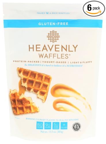 Heavenly Waffle Sweet Waffle Mix Gluten Free 13.5 oz (Pack of 6)