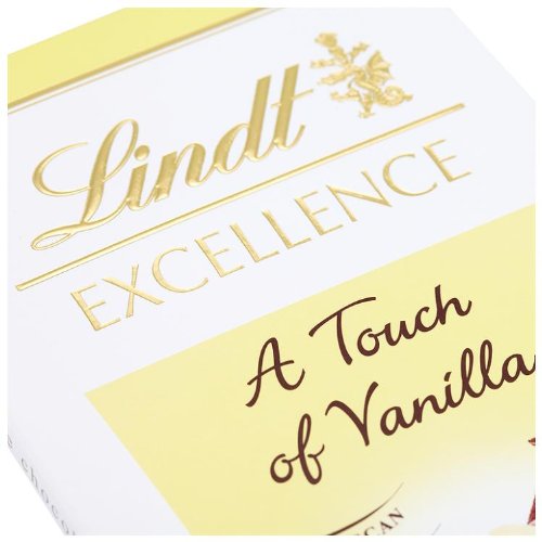 Lindt Excellence White a Touch of Vanilla Chocolate Bar 100 g (Pack of 4)