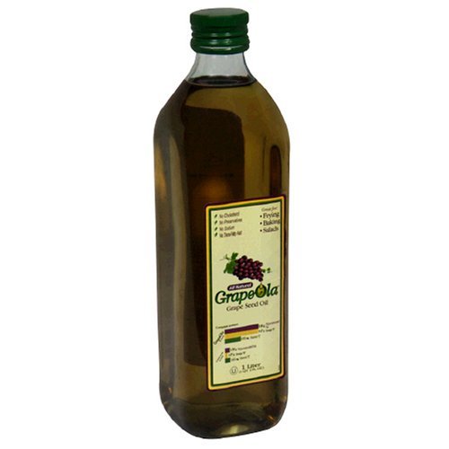 GrapeOla Grape Seed Oil - Great for Cooking Frying and Baking - 1 Liter Bottle