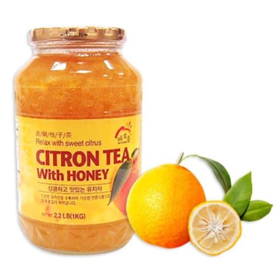 Haioreum Citron Tea with Honey Refresh Delight Large One Glass Jar 2.2 LBS/1 KG