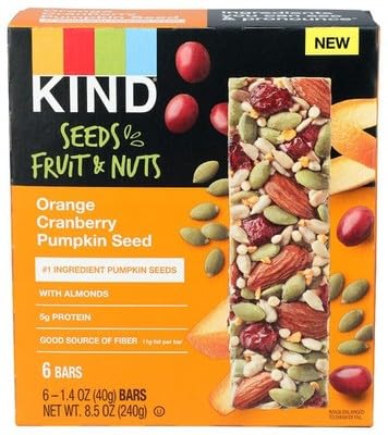 Kind Bar Orange CBD Pumpkin Seed 8.5 oz (Pack of 6)