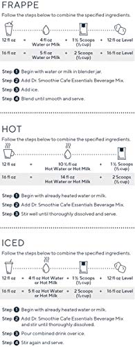 Dr. Smoothie Café Essentials Ginger Spiced Chai – No Artificial Colors Flavors or Sweeteners – Shelf Stable – 66mg of Caffeine – Great for Hot Iced &amp Frozen Frappes (3.5 lb Bag 26 Servings)