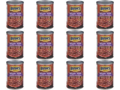 Bush's Best Maple Style Baked Beans/Quebec Maple Syrup 398ml/13.5oz. (12pk) (Imported from Canada)