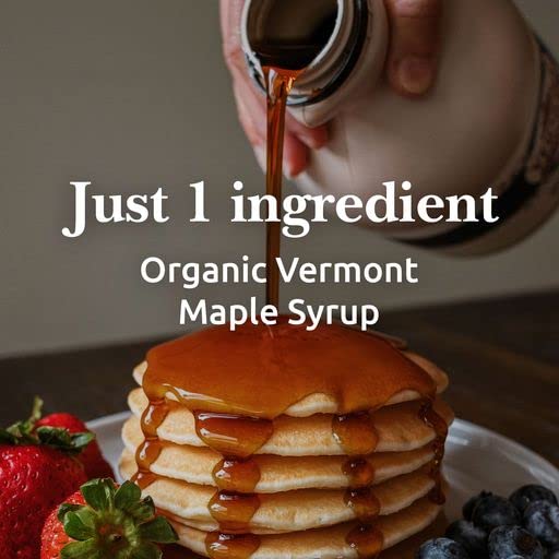 Vermont Maple Syrup - 32 oz Grade A Dark Robust Organic Maple Syrup - 100% Pure and Authentic Maple Syrup for Pancakes Waffles and More - Nut free Gluten Free Vegan Paleo