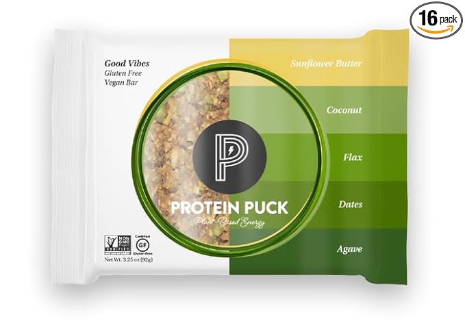 Generic Pro.tein Pu.ck Bar Good Vibes Sunflower 3.25 oz (Pack Of 16)