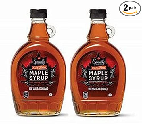 Specially Selected 100% Pure Maple Syrup Grade A Amber Color Rich Taste 12.5fl oz 370ml (Two Bottles)