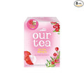 ROASTIQUE Pink Lychee Chamomile with Real Dried Fruit – Premium Orgainc Sweet Fruit Blend Eco-friendly PLA bags 8 Tea Bags