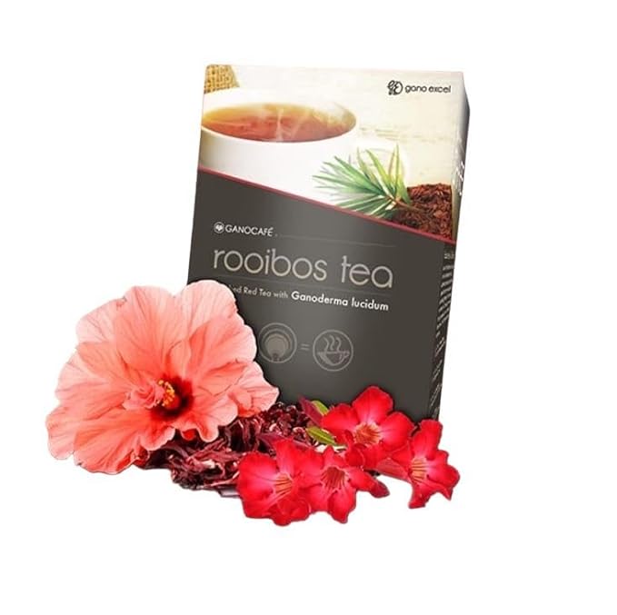 Generic Rooibos Tea from Gano Excel is a Red Rooibos Leaf Tea Rich in Antioxidants with Ganoderma Lucidum 20 Sachets