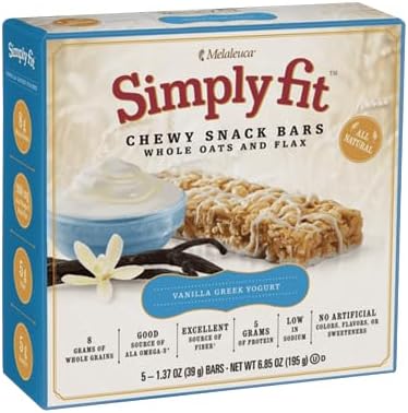 Melaleuca SimplyFit - 5X 1.37oz Bars - Vanilla Greek Yogurt