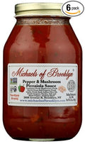 Michaels Of Bro Oklyn Sauce Pizzaiola Pepper Mushroom 32 oz (Pack of 6)