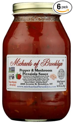 Michaels Of Bro Oklyn Sauce Pizzaiola Pepper Mushroom 32 oz (Pack of 6)