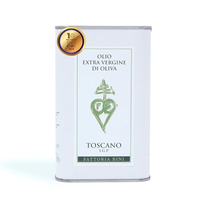 Fattoria Bini Tuscany Extra Virgin Olive Oil from Italy – 2025 Gold Award Winner 900+ mg/kg Polyphenol-Rich Cold-Pressed evoo – No pesticides Versatile for Drinking Cooking &amp Finishing Use