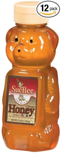 Sue Bee Clover Honey Bears 12-Ounce Units (Pack of 12)