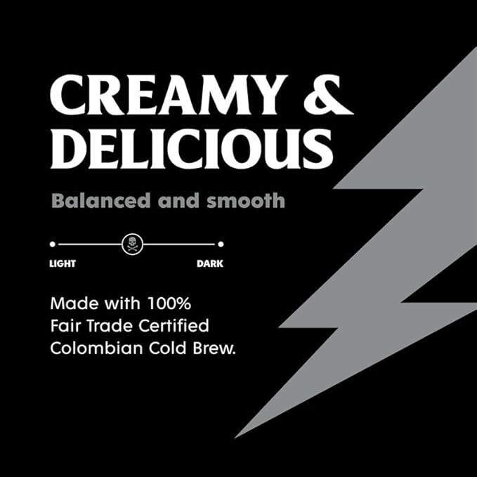 Death Wish Coffee Iced Coffee Cold Brew 8g Protein Fair Trade (Original Latte)