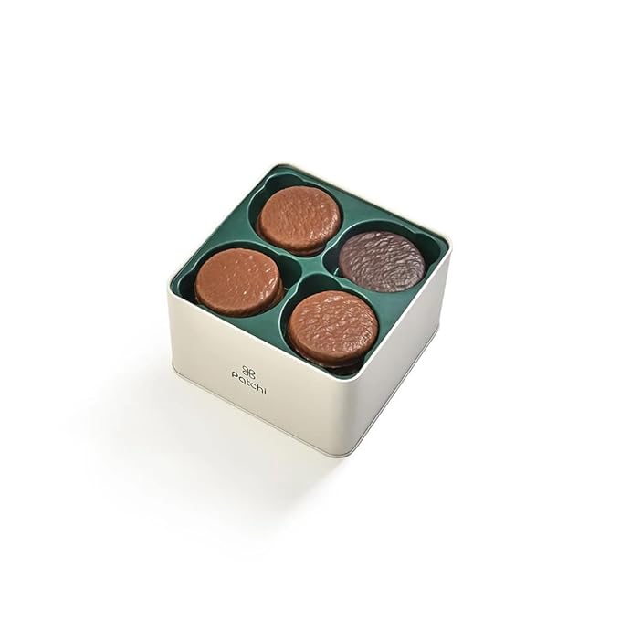 Box of 24 Pieces Les Cookies | Dark Chocolate Lemon &amp Praline Cookies Dipped in Milk Chocolate | Luxury Chocolate Treats with Hazelnuts | Ideal Gift