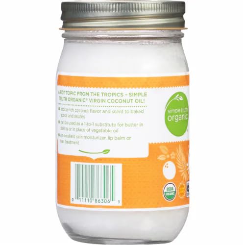 Generic Simple Truth Organic Coconut Oil Unrefined Cold Pressed Virgin Butter 14 oz (Pack of 2)
