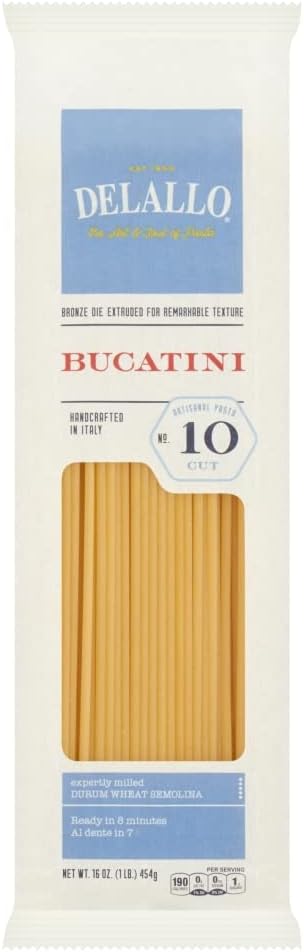 DeLallo Bucatini Pasta 1 lb - 16 per case