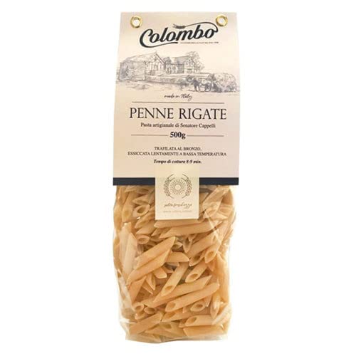 Pasta Penne - Premium Organic Italian Pasta Senatore Cappelli from Italy - Handcrafted Family Owned Gourmet Pasta Brand - Durum Wheat Semolina Pasta 17.6oz / 500g - Pack of 8