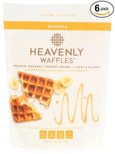 Heavenly Waffle S Waffle Mix Banana 13.5 oz (Pack of 6)