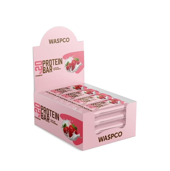 (12 Count) Protein Bars STRAWBERRY Gluten Free with 8g Protein and 0.7g Sugar 40G