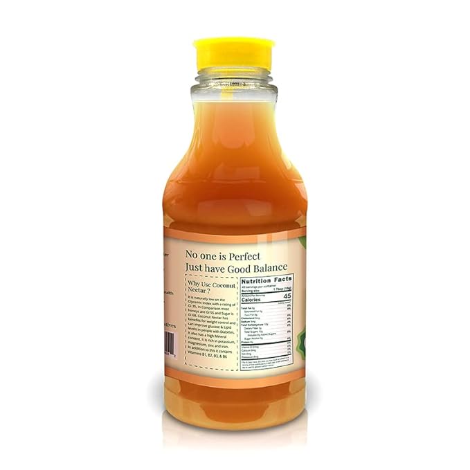 Good Balance Health Coconut Nectar | Natural Liquid Sweetener | Low Glycemic Sweetener | All Natural and Organic | Sugar Substitute | Non GMO Gluten Free Keto Sugar Vegan Friendly Baking | 22 Ounc