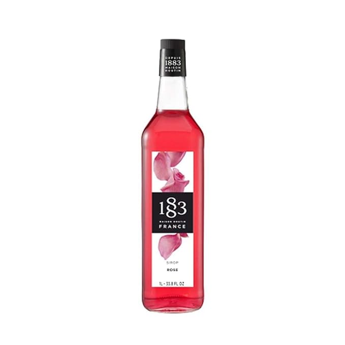 1883 Rose Syrup for Drinks Made in France 1 Liter Glass Bottle